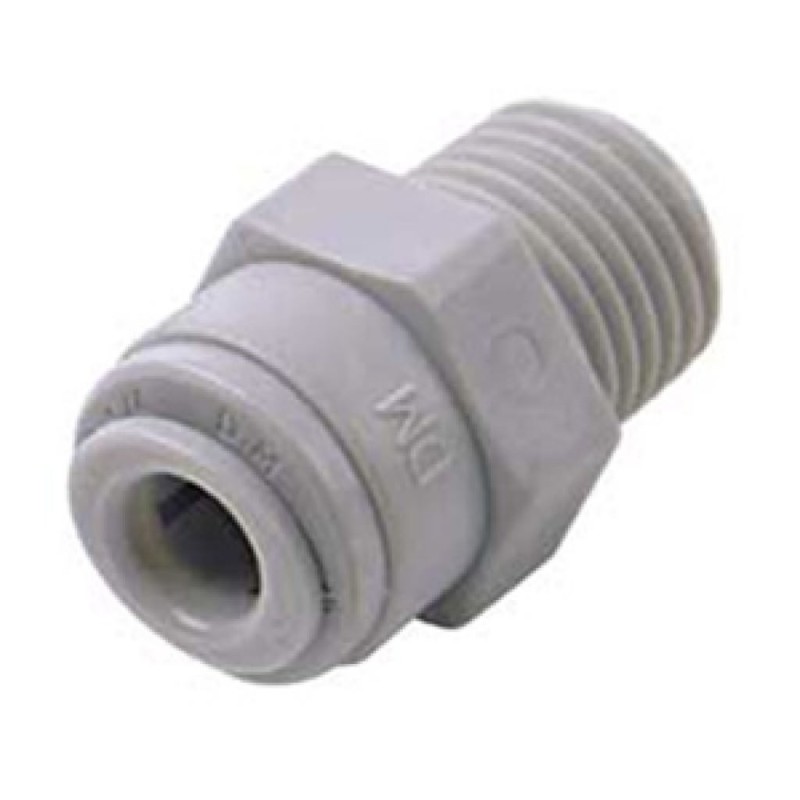 Raccordo innesto rapido maschio dritto tubo 1/4" filetto 1/4"