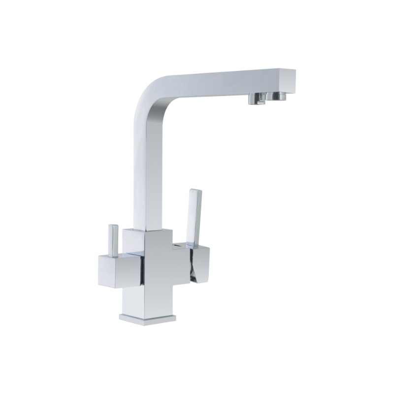 Rubinetto tre vie miscelatore cubo