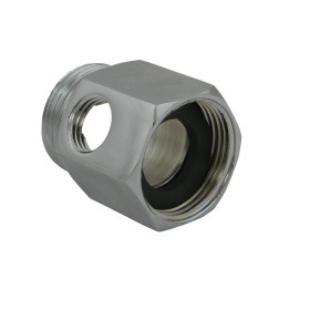 Raccordo dritto M F 3/4" foro 1/4"