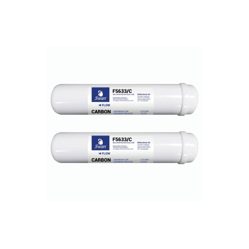 Scatola 2 filtri in linea Swan carbone