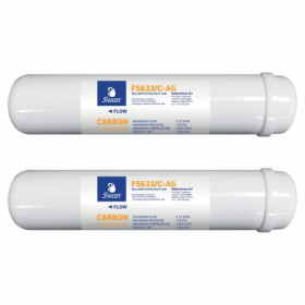 Scatola 2 filtri in linea Swan 12" carbone + Ag
