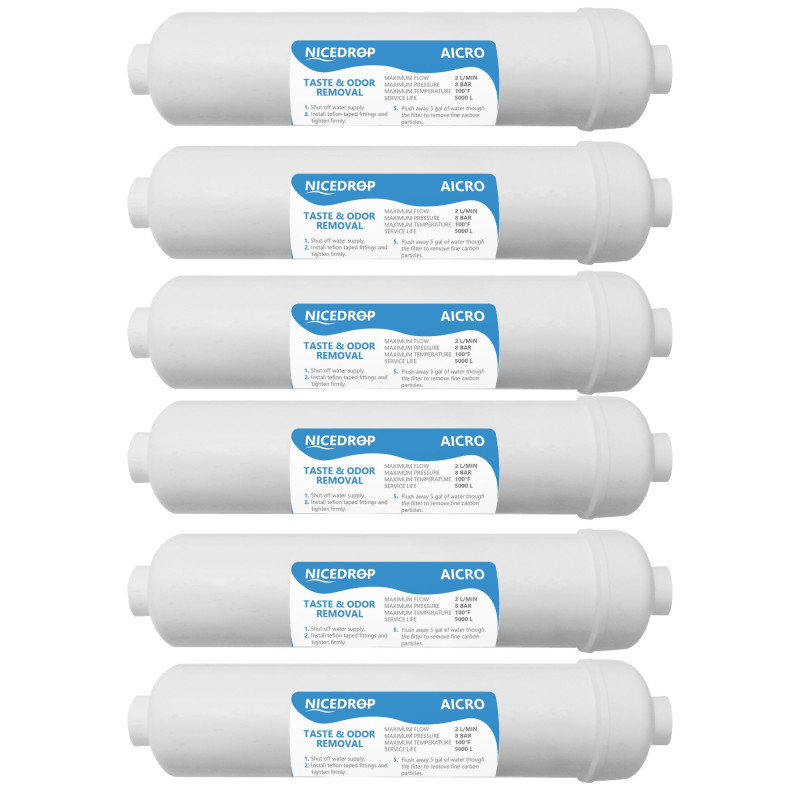 NICEDROP Filtro in Linea per Impianti ad Osmosi-6PZ