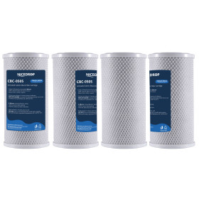 NICEDROP Carbon Block CTO 5 Pollici - 5 Micron 4PZ