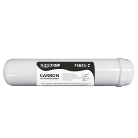 NICEDROP Filtro a Carbone in Linea 12" Pollici Carbon