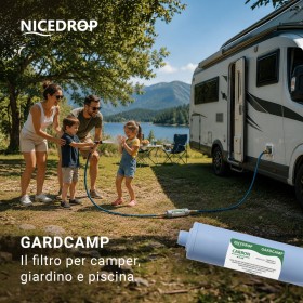 Gardcamp - Filtro acqua per camper, piscine, case vacanza, campeggio.
