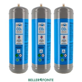 Swan Bombola Co2 1200 gr usa e getta attacco M11x1 per erogatori acqua frizzante 3 Bombole