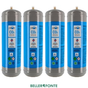 Swan Bombola Co2 1200 gr usa e getta attacco M11x1 per erogatori acqua frizzante 4 Bombole